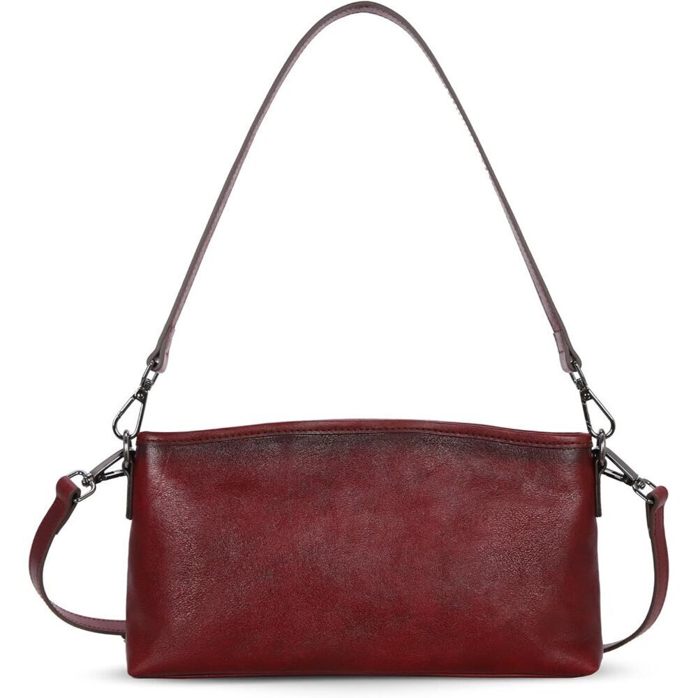Leather Crossbody Bag for Women Soft Vintage Travel Purse Lightweight